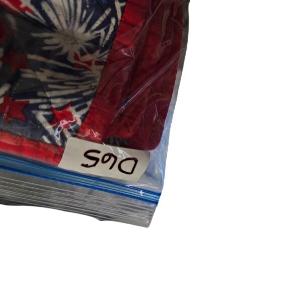 Patriotic Quilted Placemats Set Of 4 Fireworks & Stars Double-Sided Design Red/W - Picture 15 of 15